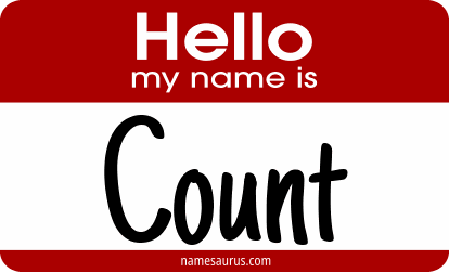Hello my name is Count png download