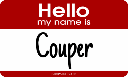 Hello my name is Couper png download