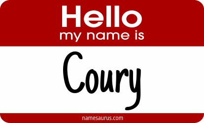 Hello my name is Coury png download
