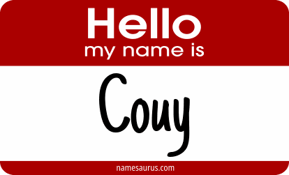 Hello my name is Couy png download