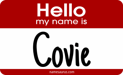 Hello my name is Covie png download