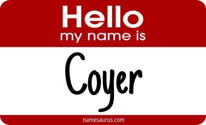 Hello my name is Coyer png download