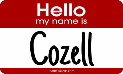 Hello my name is Cozell png download