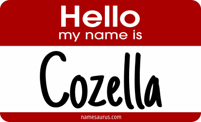 Hello my name is Cozella png download