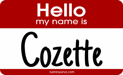 Hello my name is Cozette png download