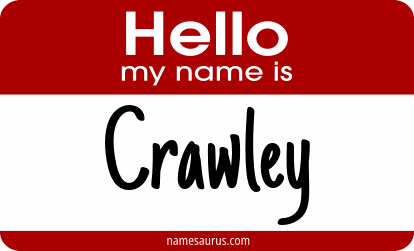Hello my name is Crawley png download
