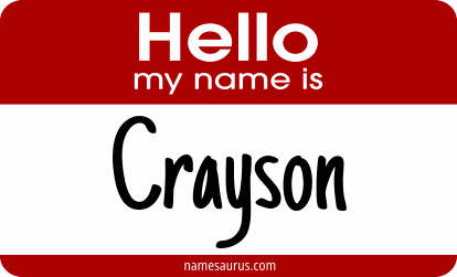 Hello my name is Crayson png download