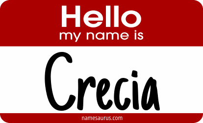 Hello my name is Crecia png download