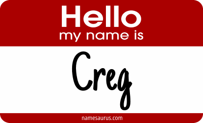Hello my name is Creg png download