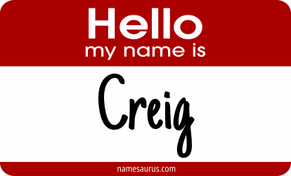 Hello my name is Creig png download