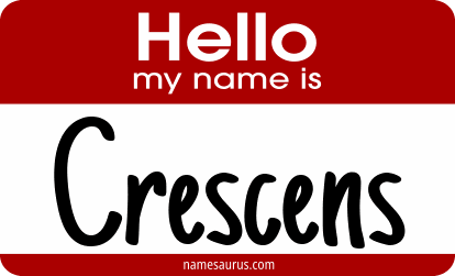 Hello my name is Crescens png download