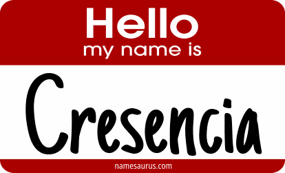Hello my name is Cresencia png download