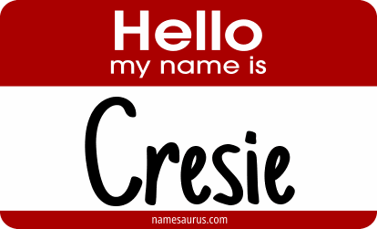 Hello my name is Cresie png download