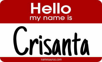 Hello my name is Crisanta png download