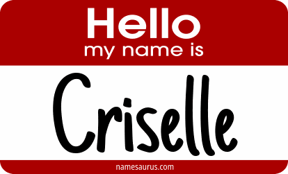 Hello my name is Criselle png download