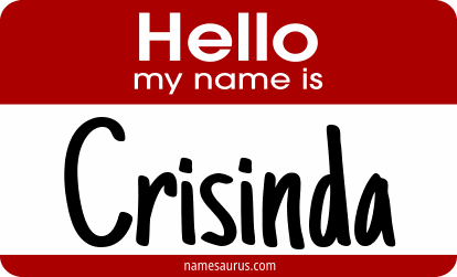 Hello my name is Crisinda png download