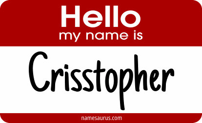 Hello my name is Crisstopher png download