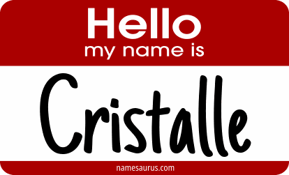 Hello my name is Cristalle png download