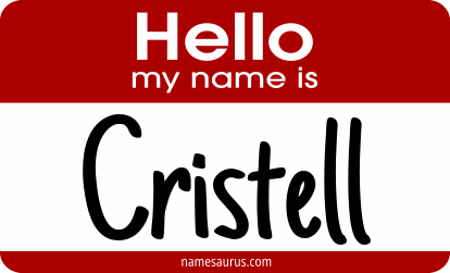 Hello my name is Cristell png download