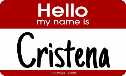 Hello my name is Cristena png download