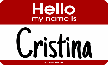 Hello my name is Cristina png download