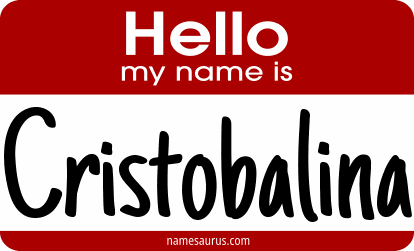 Hello my name is Cristobalina png download