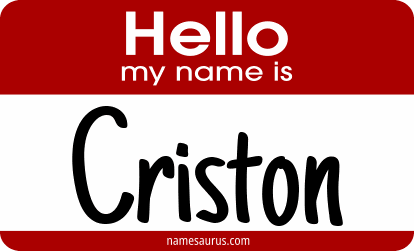 Hello my name is Criston png download