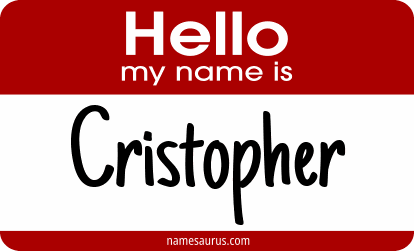 Hello my name is Cristopher png download