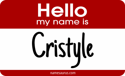 Hello my name is Cristyle png download