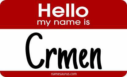 Hello my name is Crmen png download