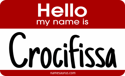 Hello my name is Crocifissa png download