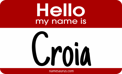 Hello my name is Croia png download
