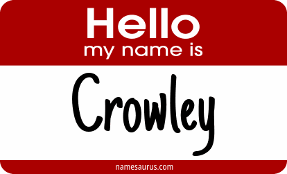 Hello my name is Crowley png download