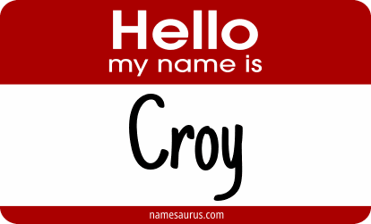 Hello my name is Croy png download