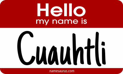 Hello my name is Cuauhtli png download