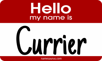 Hello my name is Currier png download