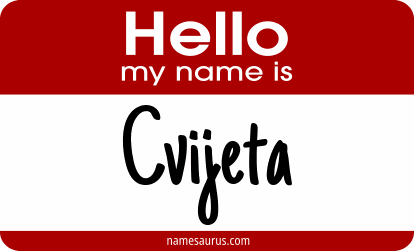 Hello my name is Cvijeta png download