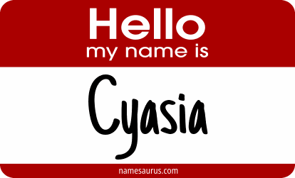 Hello my name is Cyasia png download