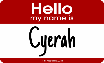 Hello my name is Cyerah png download