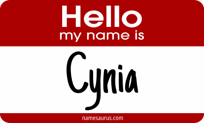 Hello my name is Cynia png download