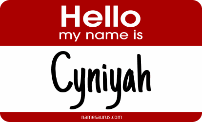Hello my name is Cyniyah png download