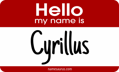 Hello my name is Cyrillus png download