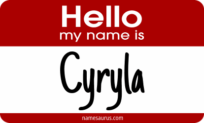 Hello my name is Cyryla png download