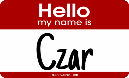 Hello my name is Czar png download