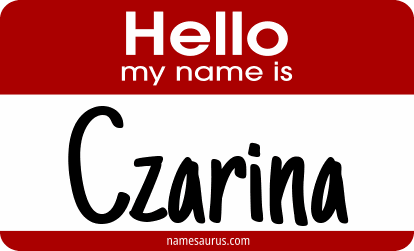 Hello my name is Czarina png download