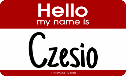 Hello my name is Czesio png download