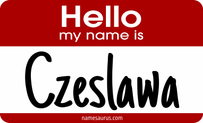 Hello my name is Czeslawa png download