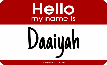 Hello my name is Daaiyah png download