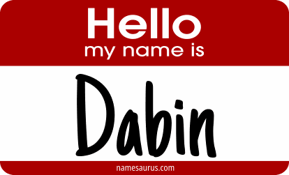 Hello my name is Dabin png download