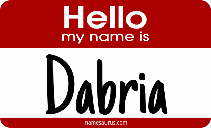 Hello my name is Dabria png download